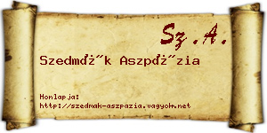 Szedmák Aszpázia névjegykártya